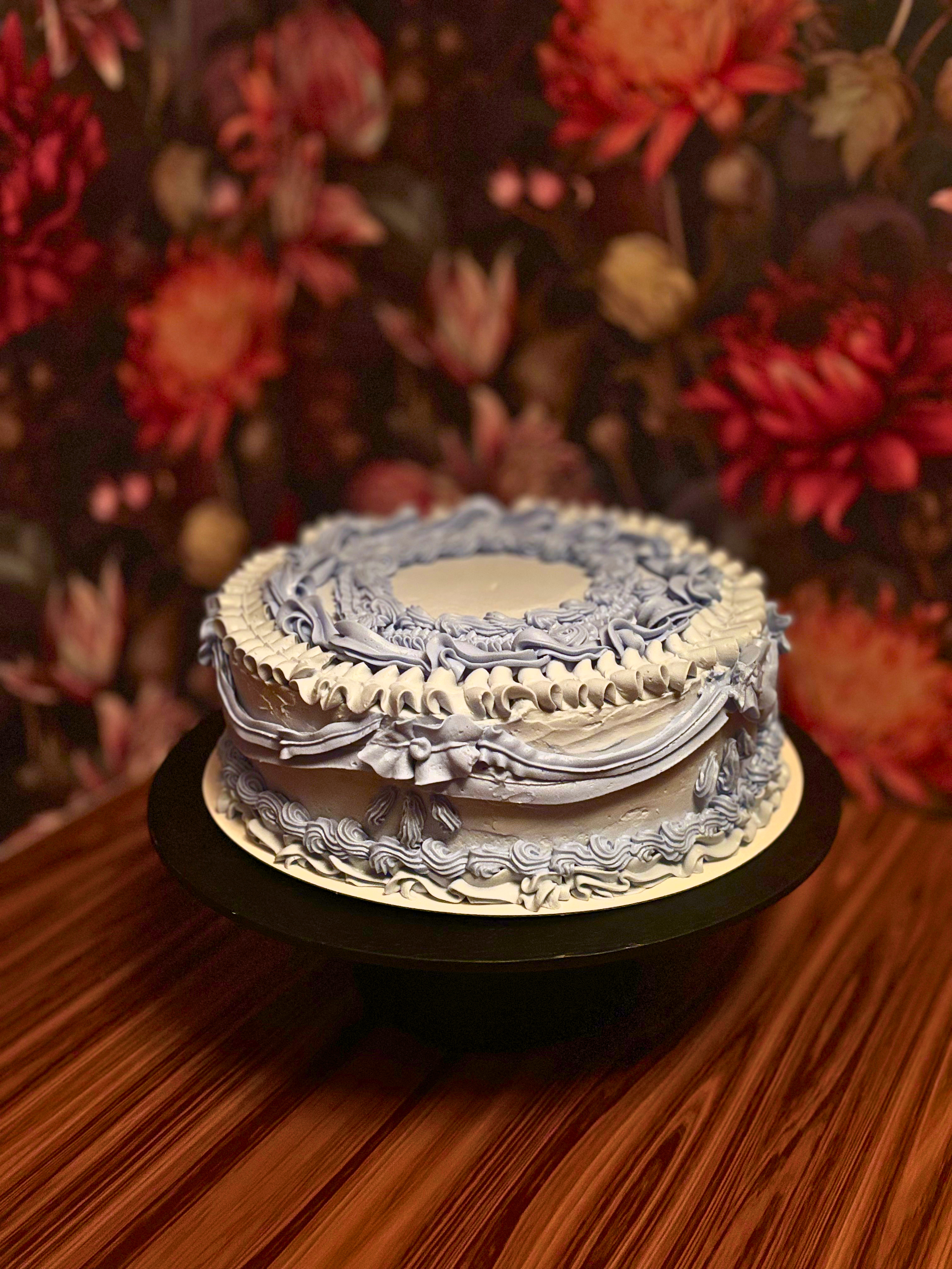 Pastel Blue Swiss Meringue Buttercream Death by Chocolate Custom Cake ordered from Anjali Harris Cakes